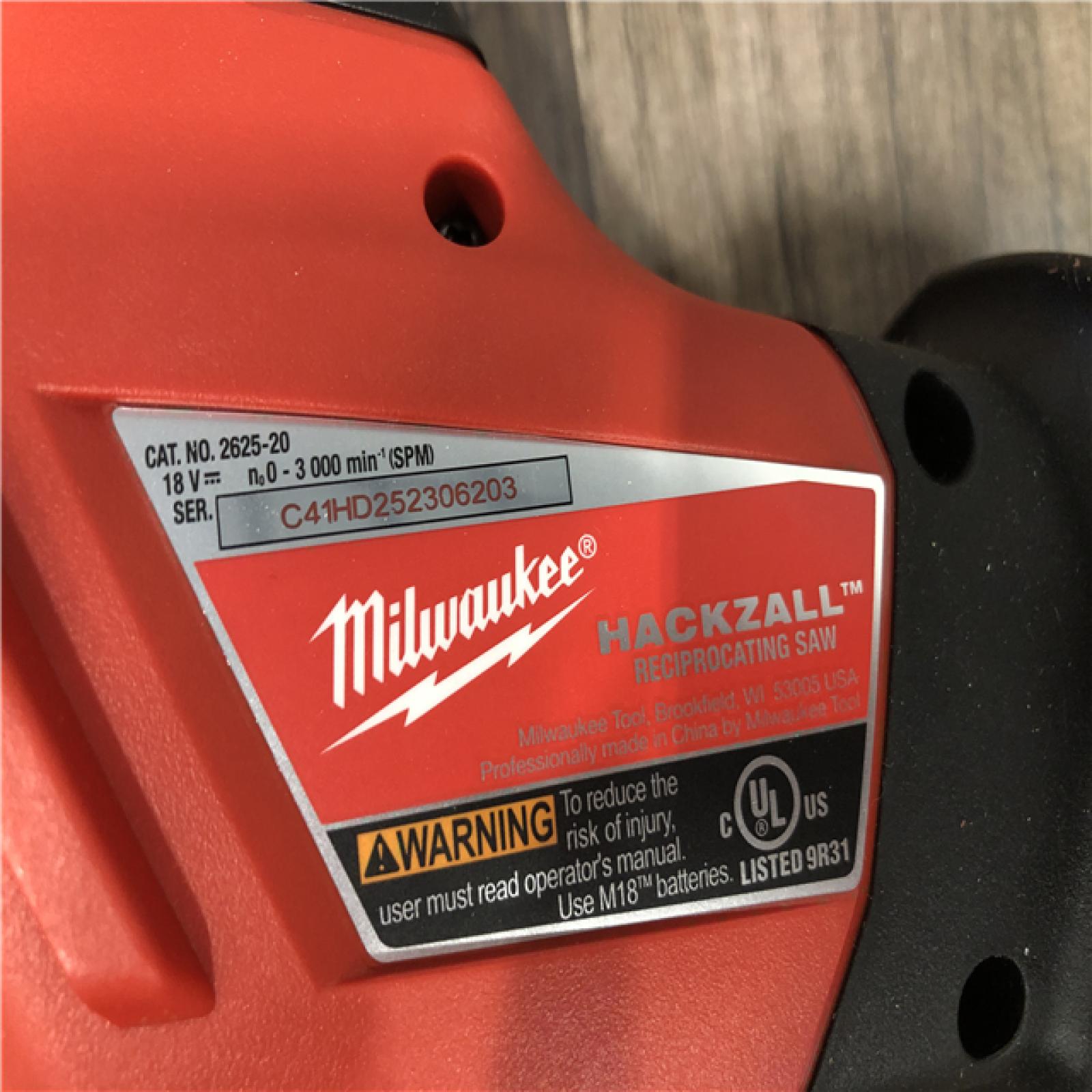 AS-IS Milwaukee M18 18V Lithium-Ion Cordless HACKZALL Reciprocating Saw (Tool-Only)