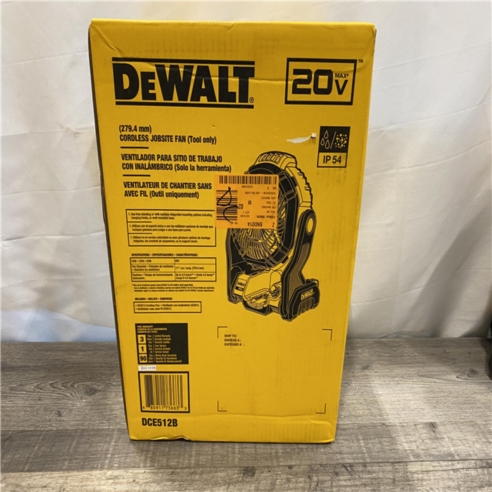 NEW - DEWALT 20V MAX Jobsite Fan (Tool Only)