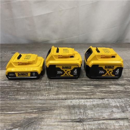 AS-IS DEWALT 20V MAX Lithium-Ion 2.0 Ah and (2) 4.0 Ah Battery Packs (3-Pack)