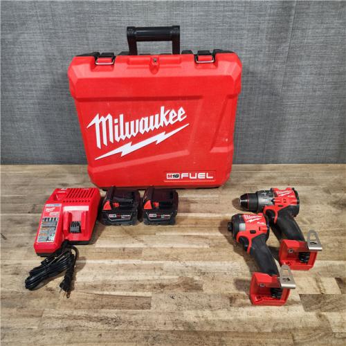 HOUSTON LOCATION - AS-IS Milwaukee FUEL 18V Lithium-Ion Brushless Cordless Hammer Drill and Impact Driver Combo Kit