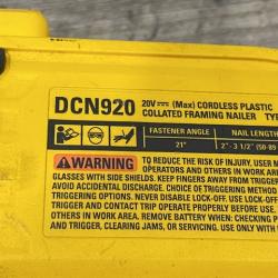 AS-IS DEWALT 20-Volt 21° Cordless Framing Nailer (Tool-Only)
