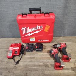 HOUSTON LOCATION - AS-IS MILWAUKEE FUEL 18V Lithium-Ion Brushless Cordless Hammer Drill and Impact Driver Combo Kit