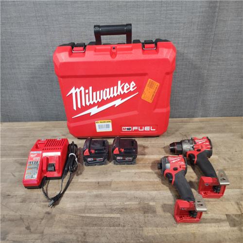 HOUSTON LOCATION - AS-IS MILWAUKEE FUEL 18V Lithium-Ion Brushless Cordless Hammer Drill and Impact Driver Combo Kit