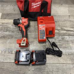 AS-IS Milwaukee 18V Lithium-Ion Brushless Cordless 1/2 in. Compact Hammer Drill/Driver Kit