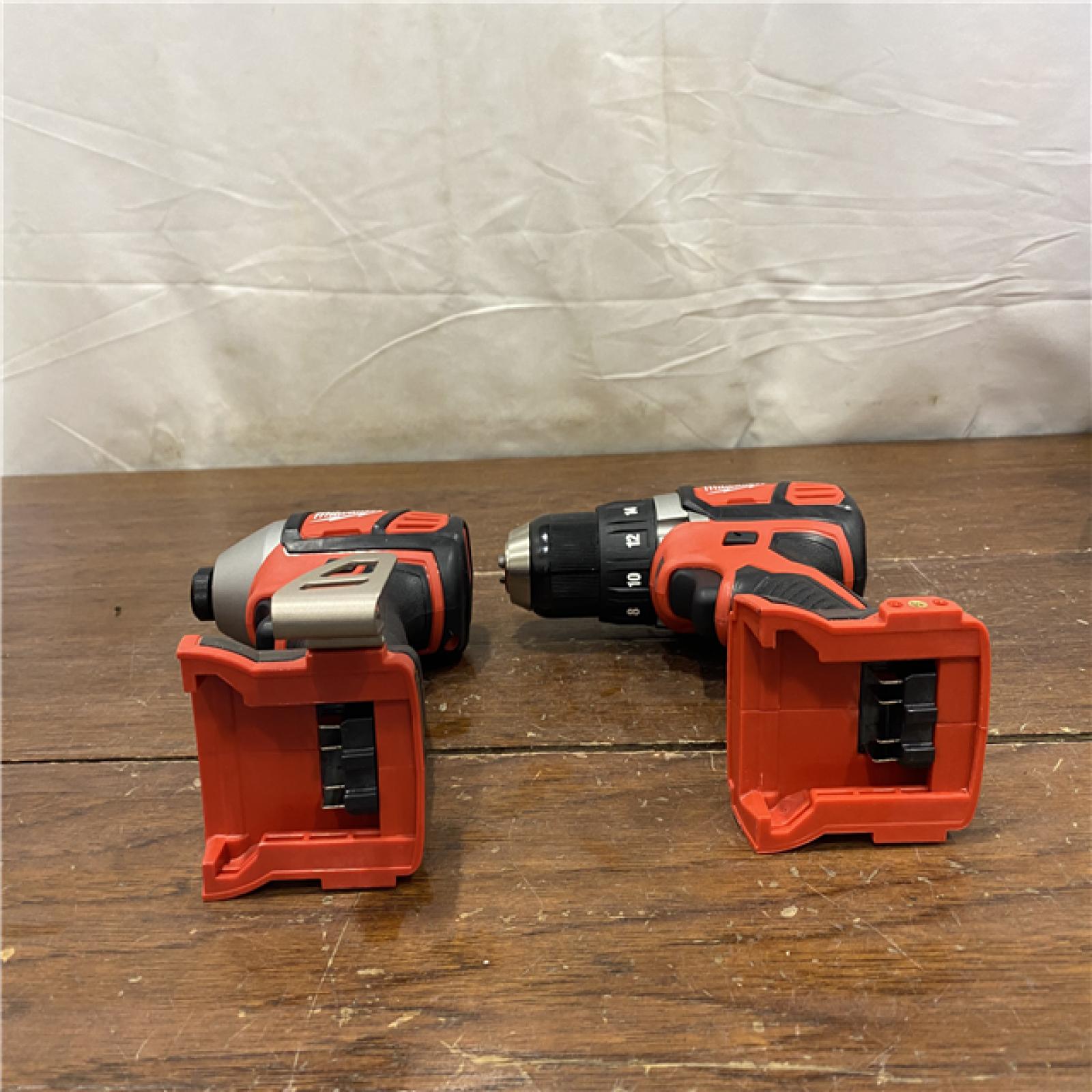 AS-IS Milwaukee M18 18V Cordless Brushed 2 Tool Drill/Driver and Impact Driver Kit