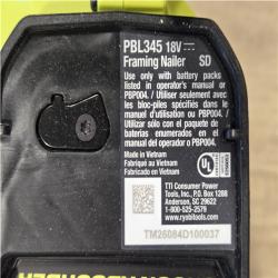 AS-IS RYOBI ONE+ HP 18V Brushless Cordless AirStrike 21° Framing Nailer (Tool Only)