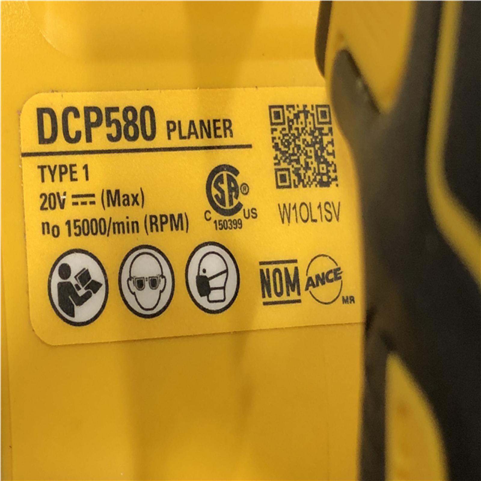 AS-IS DEWALT 20V MAX XR Cordless Brushless 3-1/4 in. Planer (Tool Only)