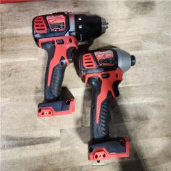 HOUSTON LOCATION - AS-IS Milwaukee 18V Cordless Brushed 2-Tool Drill/Driver and Impact Driver Kit