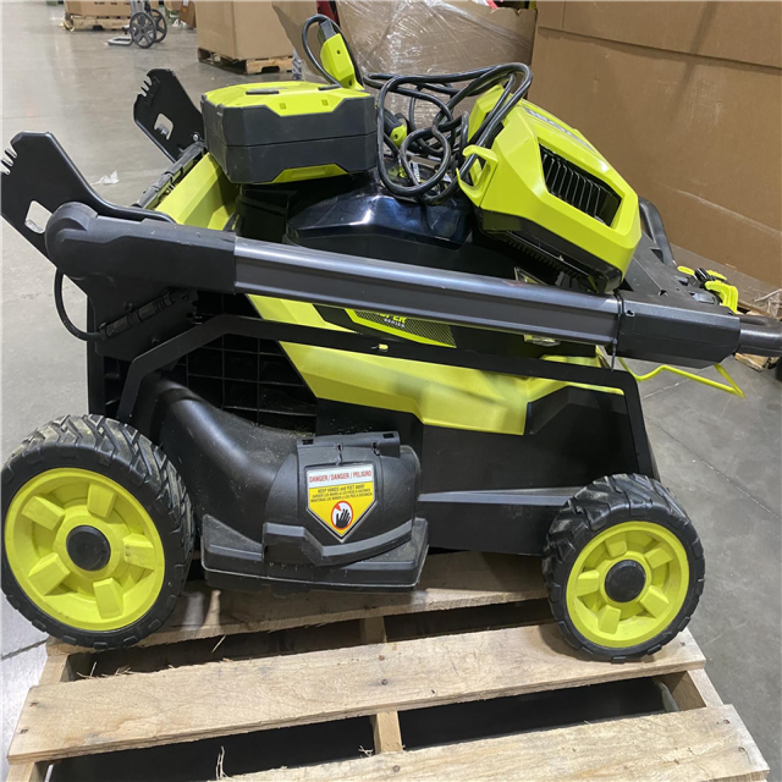 Dallas Location - As-Is RYOBI 80V HP Brushless Battery Cordless Electric 30 in. Multi-Blade Lawn Mower with Battery and Charger