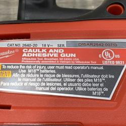 AS-IS Milwaukee 18-Volt Lithium-Ion Cordless 10 oz. Caulk and Adhesive Gun (Tool-Only)