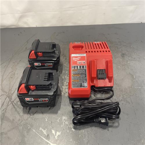 AS-IS- Milwaukee M18 18-Volt Lithium-Ion XC Starter Kit with Two 5.0Ah Batteries and Charger