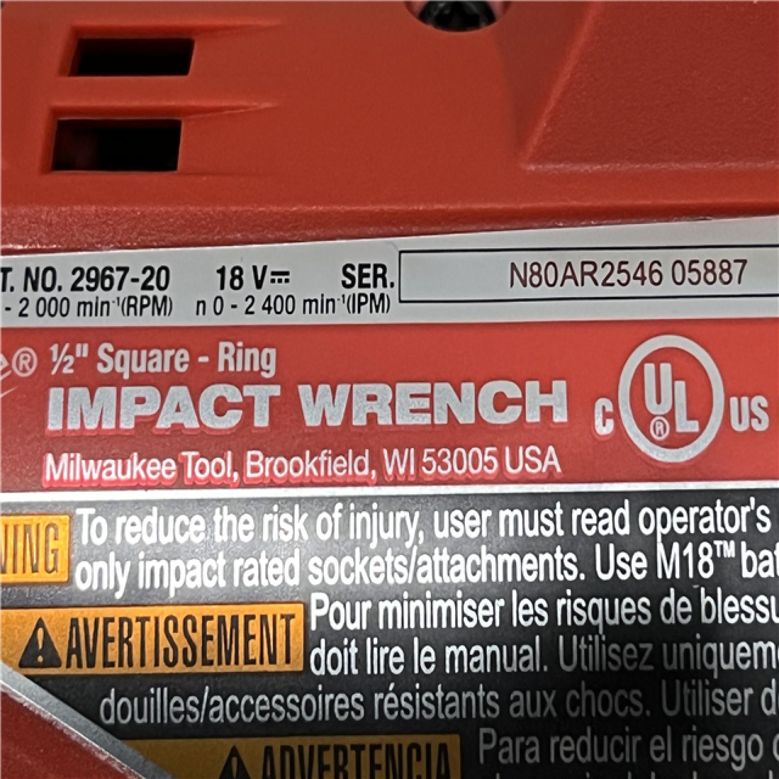 AS-IS Milwaukee FUEL 18V Lithium-Ion Brushless Cordless 1/2 in. Impact Wrench with Friction Ring (Tool-Only)