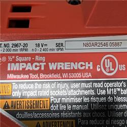 AS-IS Milwaukee FUEL 18V Lithium-Ion Brushless Cordless 1/2 in. Impact Wrench with Friction Ring (Tool-Only)