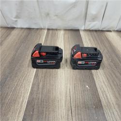 AS IS Milwaukee M18 18-Volt Lithium-Ion XC Starter Kit with Two 5.0Ah Batteries / Charger (48-59-1852B)