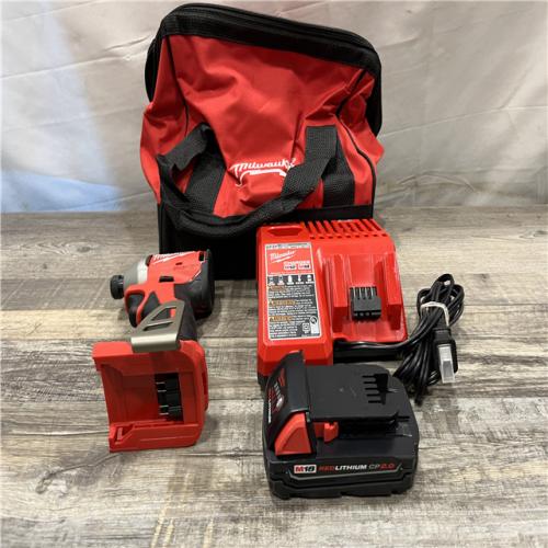 AS-IS Milwaukee 18-Volt Lithium-Ion Compact Brushless Cordless 1/4 in. Impact Driver Kit