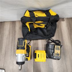 AS-IS DEWALT 20V MAX Cordless 1/2 in. Impact Wrench Kit with Detent Pin, (2) 20V 4.0Ah Batteries, and Charger