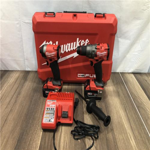 AS-IS Milwaukee FUEL 18V Lithium-Ion Brushless Cordless Hammer Drill and Impact Driver Combo Kit