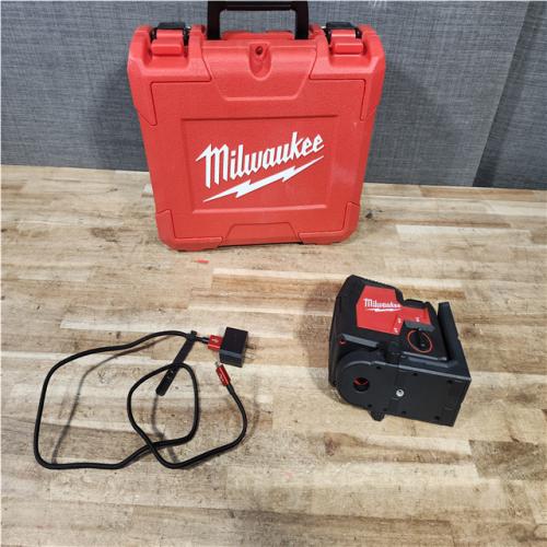 Houston Location AS-IS Milwaukee 100 ft. REDLITHIUM Lithium-Ion USB Green Rechargeable Cross Line Laser Level with Charger