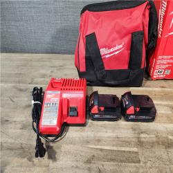 HOUSTON LOCATION - AS-IS Milwaukee M18 18V Lithium-Ion Brushless Cordless Compact Drill/Impact Combo Kit (2-Tool) W/(2) 2.0 Ah Batteries  Charger & Bag