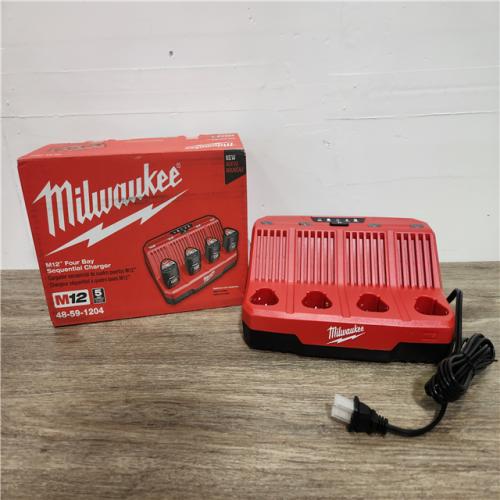 Phoenix Location NEW Milwaukee 48-59-1204 M12 Four Bay Sequential Charger