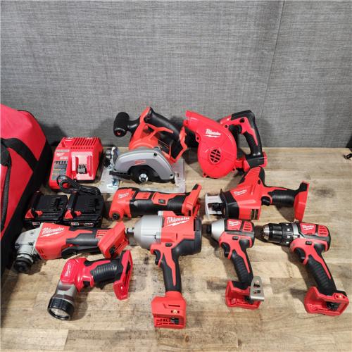 HOUSTON LOCATION - AS-IS (APPEARS LIKE NEW) Milwaukee 18-Volt Lithium-Ion Cordless (9-Tool) Combo Kit