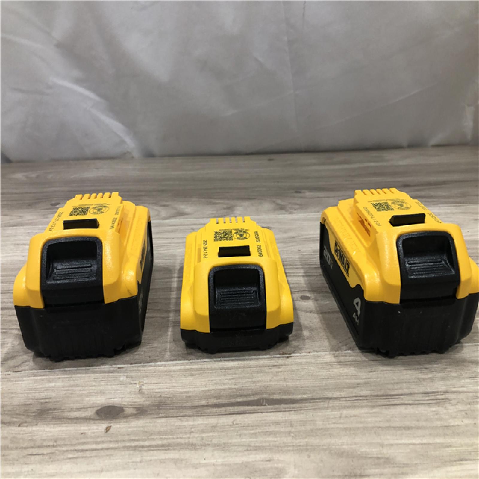 AS-IS DeWalt 20V MAX Lithium-Ion 2.0 Ah and (2) 4.0 Ah Battery Packs (3-Pack)