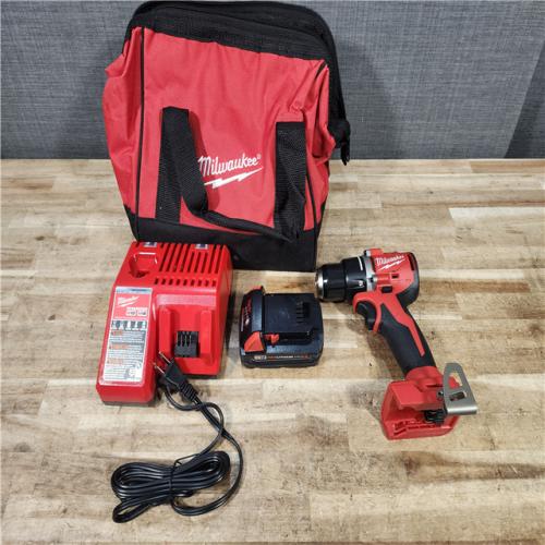 HOUSTON LOCATION - AS - IS Milwaukee 18V Lithium-Ion Brushless Cordless 1/2 in. Compact Drill/Driver with kit