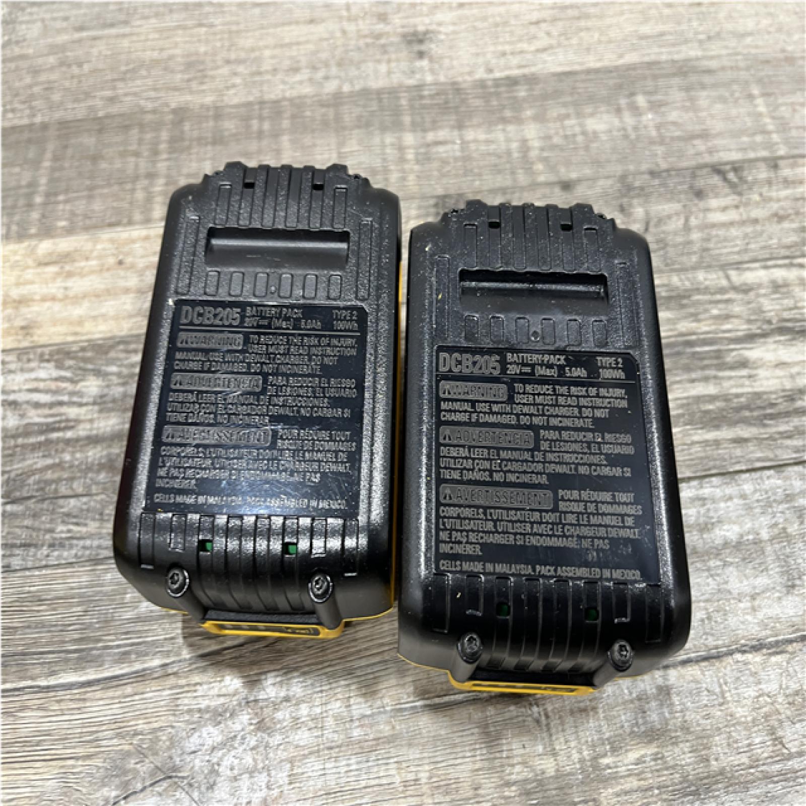 AS-IS DEWALT 20V MAX Lithium-Ion 5.0Ah Battery (2-Pack)