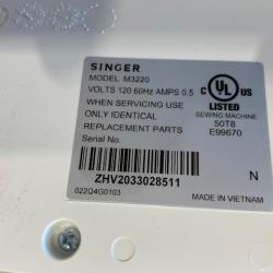 AS-IS SINGER M3220 Lightweight & Portable Sewing Machine