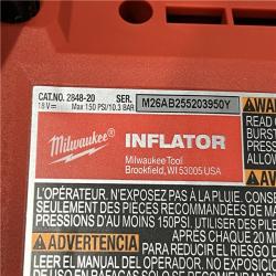 AS-IS Milwaukee 18-Volt Lithium-Ion Cordless Electric Portable Inflator (Tool-Only)