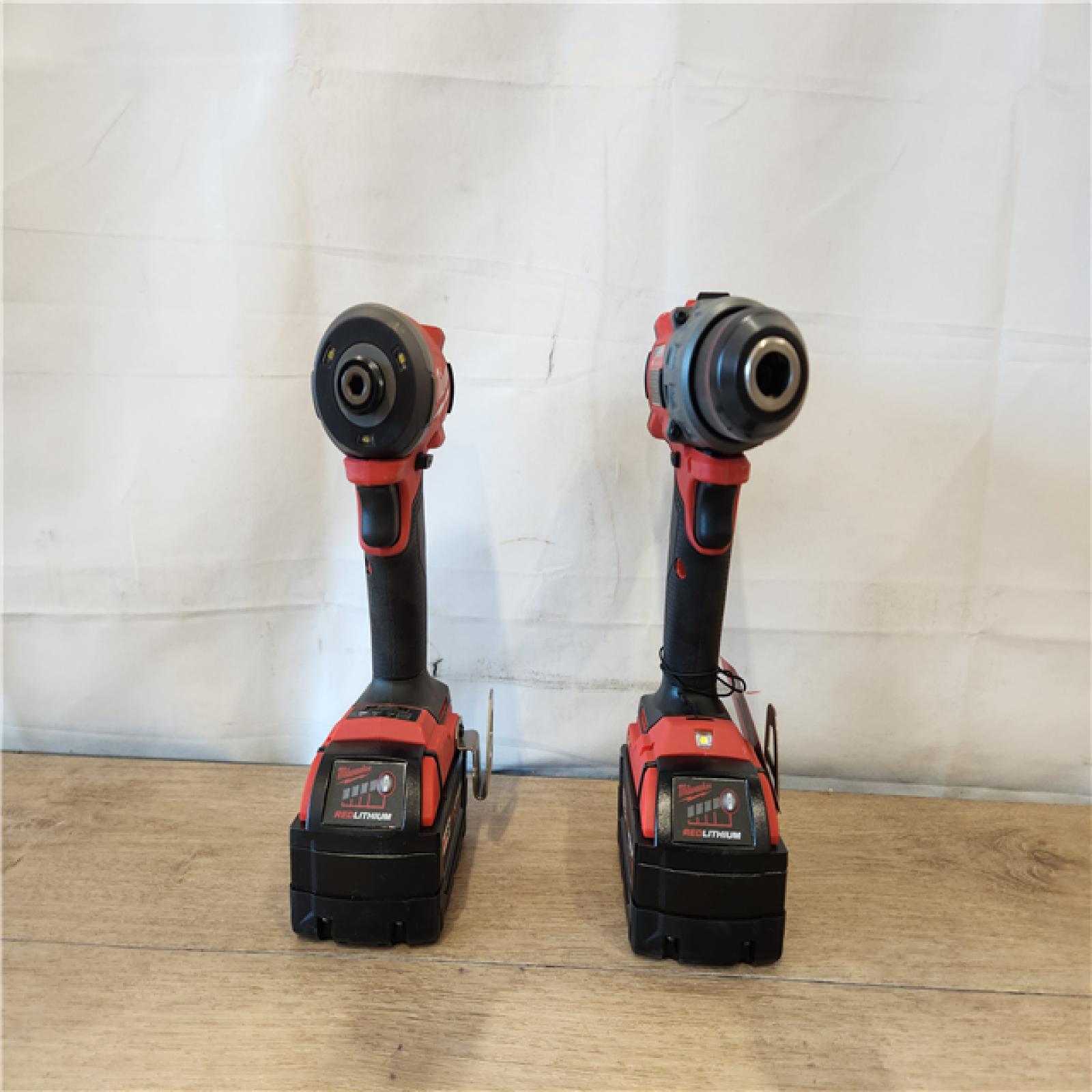 AS-IS- Milwaukee FUEL 18V Lithium-Ion Brushless Cordless Hammer Drill and Impact Driver Combo Kit