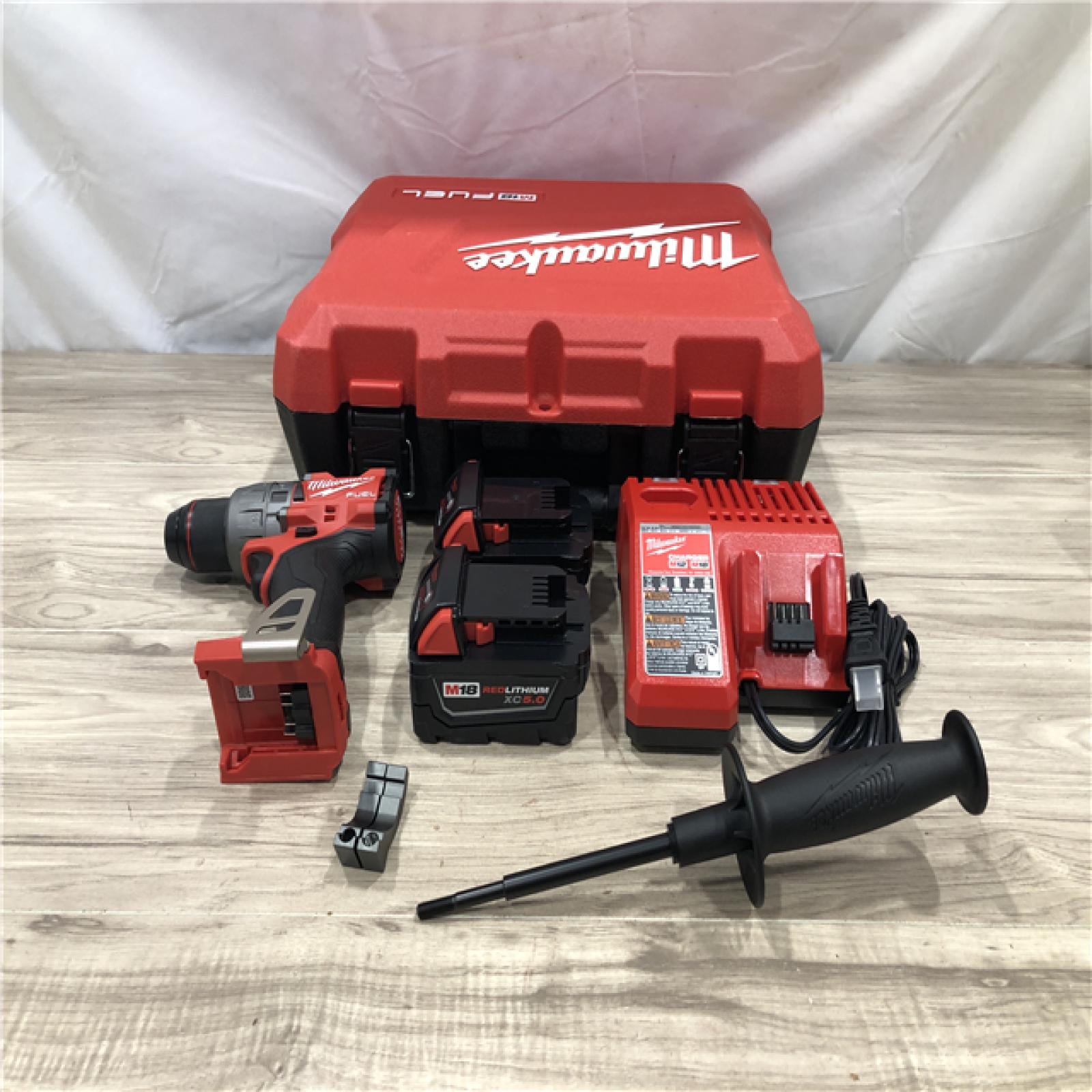 AS-IS Milwaukee FUEL 18V Lithium-Ion Cordless 1/2 in. Hammer Drill Driver Kit