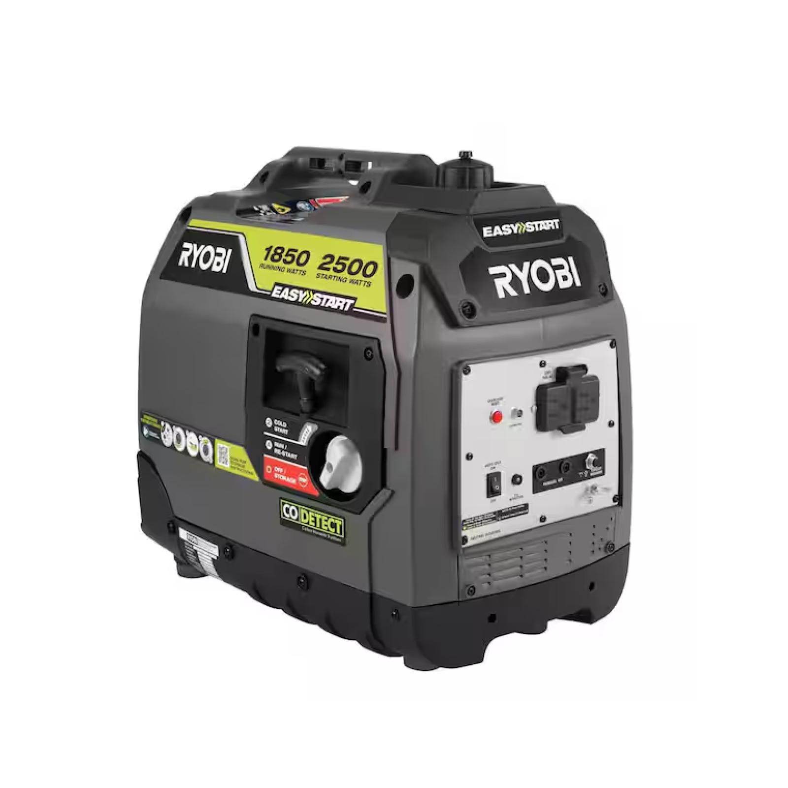 DALLAS LOCATION - RYOBI 2500-Watt Recoil Start Gas Powered Inverter Generator with CO Shutdown