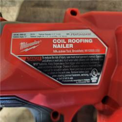 HOUSTON LOCATION - AS-IS (APPEARS LIKE NEW) Milwaukee FUEL 18-Volt Lithium-Ion Brushless Cordless Coil Roofing Nailer (Tool Only)