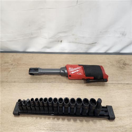 AS-IS- Milwaukee FUEL INSIDER 12V Lithium-Ion Brushless Cordless 1/4 in. - 3/8 in. Extended Reach Box Ratchet (Tool-Only)