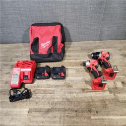 HOUSTON LOCATION - AS-IS M18 18-Volt Lithium-Ion Brushless Cordless Compact Hammer Drill/Impact Combo Kit (2-Tool) with (2) Batteries  Bag
