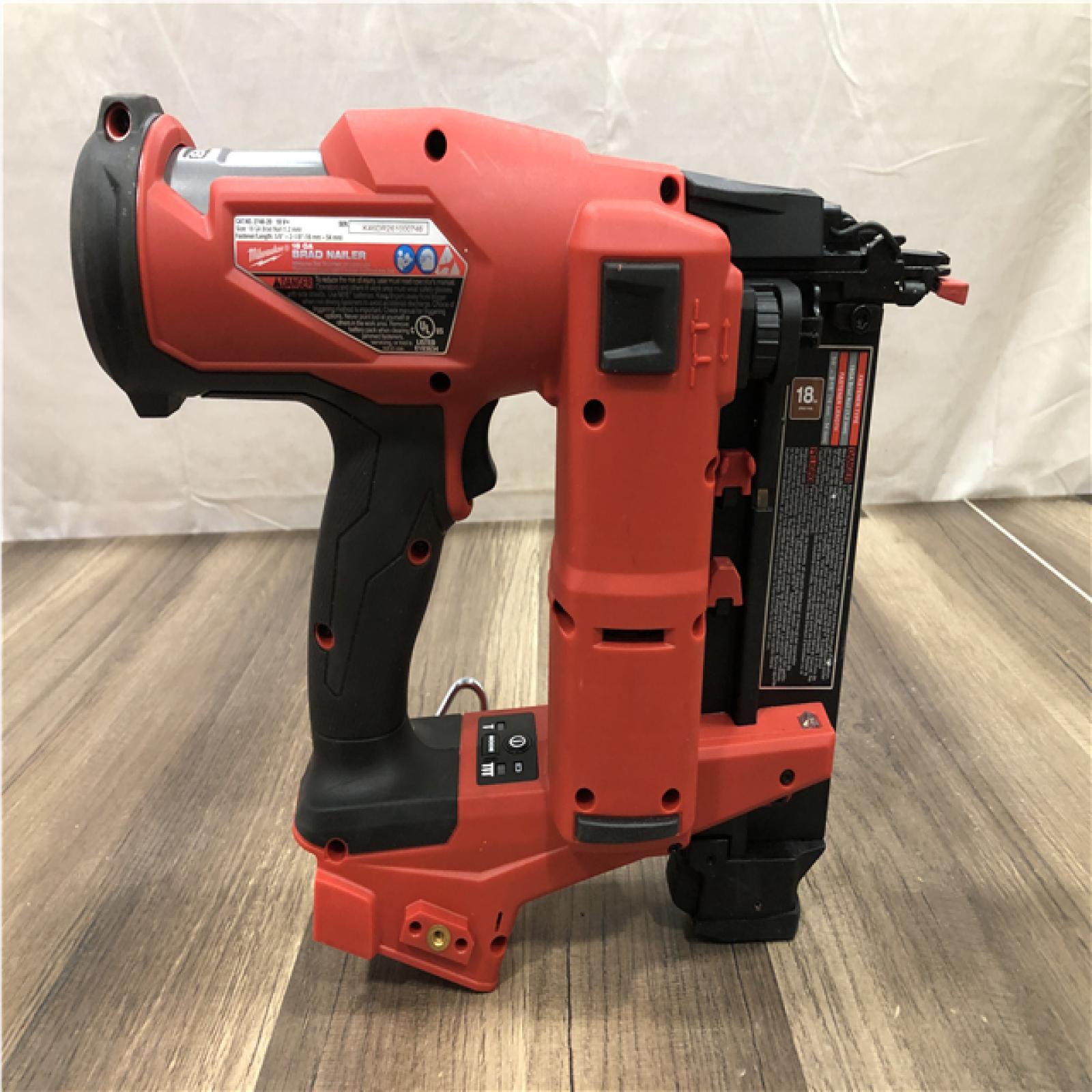 AS-IS Milwaukee FUEL 18-Volt Lithium-Ion Brushless Cordless Gen II 18-Gauge Brad Nailer (Tool-Only)