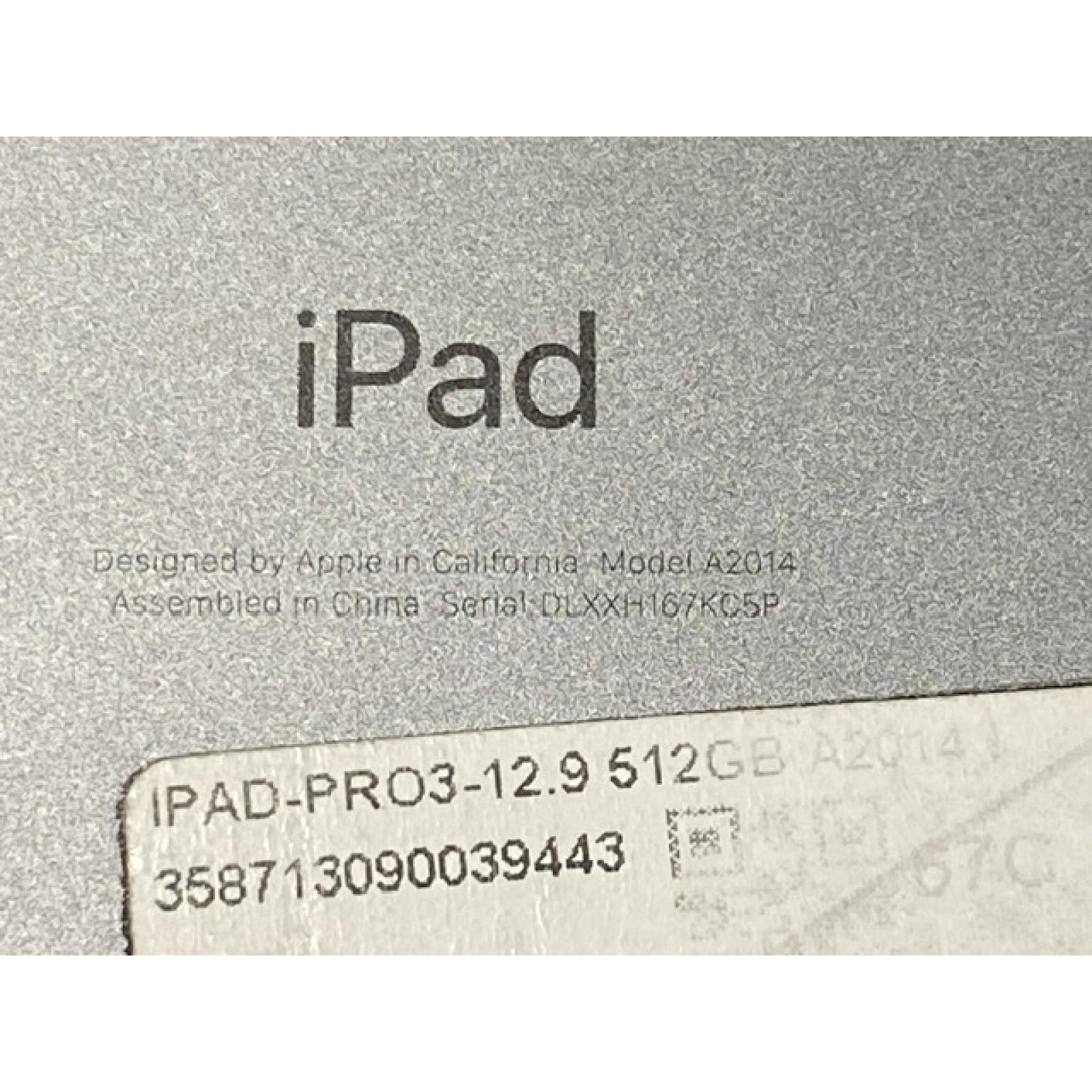 AS-IS Apple 12.9-inch iPad Pro (3rd generation) Wi-Fi + Cellular with 512GB of storage in Space Gray