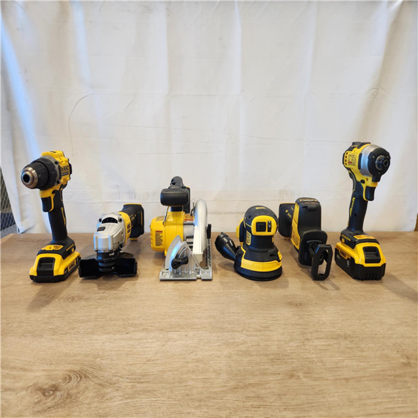 AS-IS- DEWALT 20V Lithium-Ion Cordless 6-Tool Combo Kit with 5.0 Ah and 2.0 Ah Batteries  Charger and Tough System 2.0 Rolling Toolbox