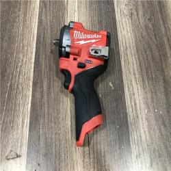 AS-IS Milwaukee FUEL 12V Lithium-Ion Brushless Cordless Stubby 3/8 in. Impact Wrench (Tool-Only)