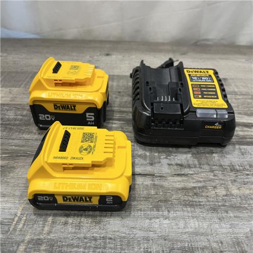 AS-IS DEWALT 20V MAX Lithium-Ion Battery Kit with 5.0Ah and 2.0Ah Battery and Charger