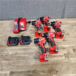 HOUSTON LOCATION - AS-IS Milwaukee 5 Tool Combo Kit W/ (2) Battery & Charger