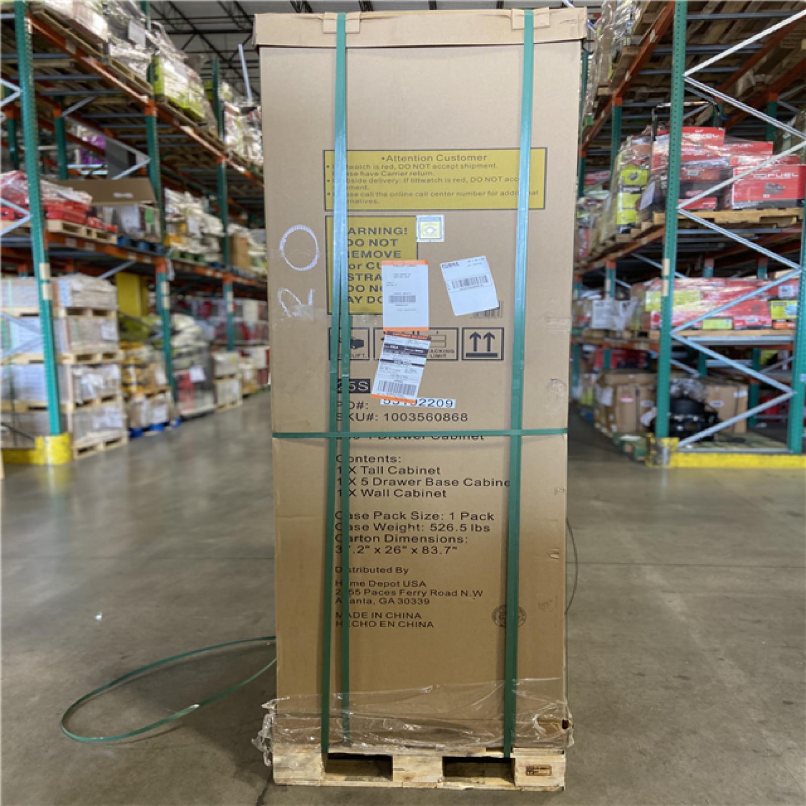 DALLAS LOCATION - Husky 3-Piece Heavy Duty Welded Steel Garage Storage System in Black (64 in. W x 81 in. H x 24 in. D)