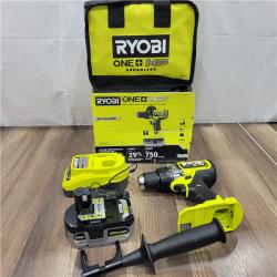 GOOD RYOBI  18V Brushless Cordless 1/2 in. Hammer Drill Kit with (1) 4.0 Ah High Performance Battery, Charger, and Tool Bag