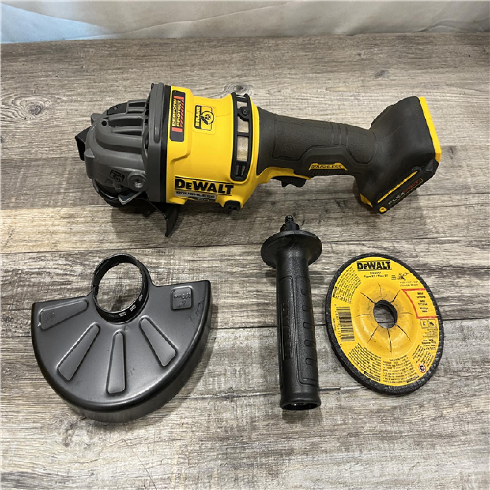 AS-IS DEWALT FLEXVOLT 60V MAX Cordless Brushless 4.5 in. to 6 in. Small Angle Grinder with Kickback Brake (Tool Only)