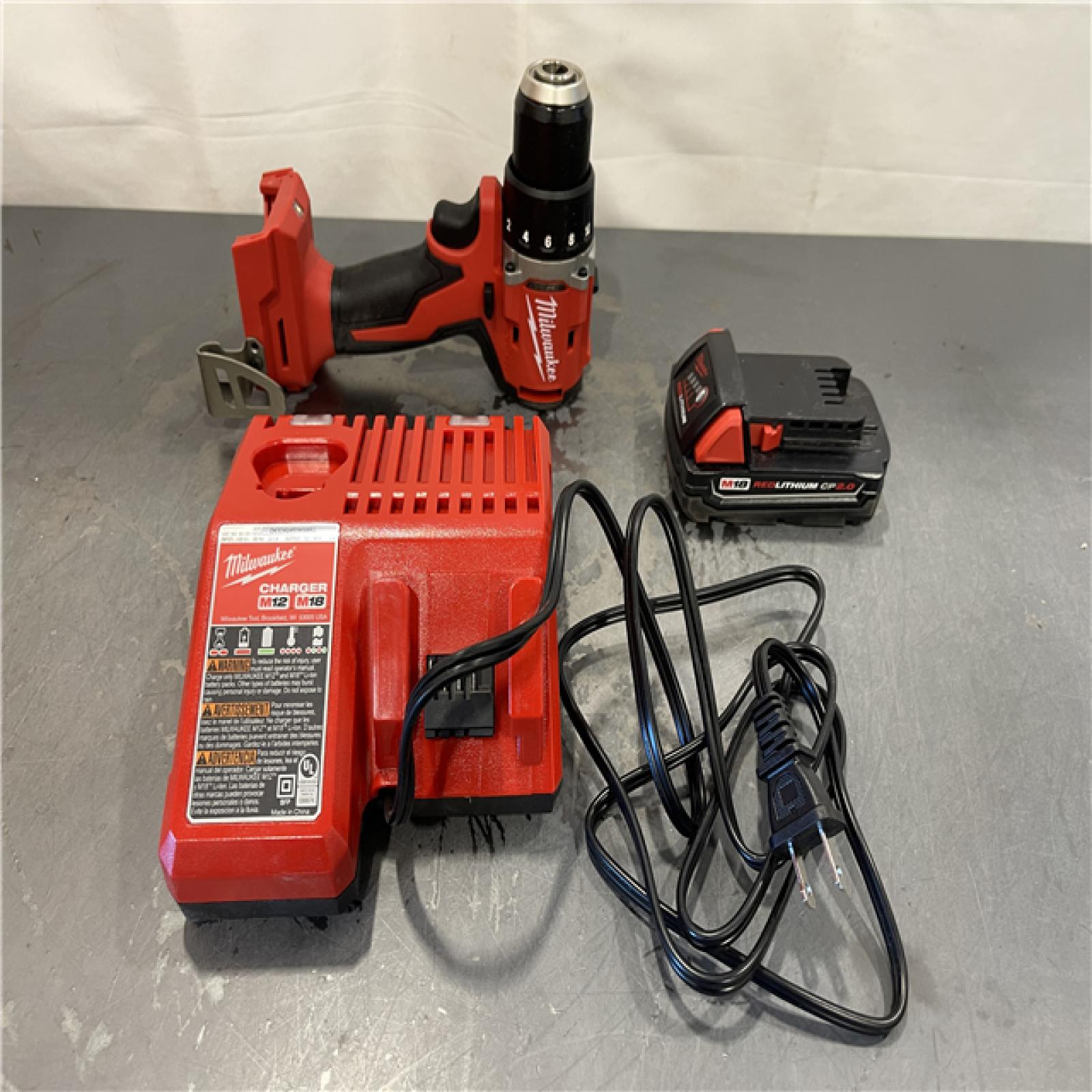 AS-IS - Milwaukee M18 Compact Next Gen 1/2 in. Brushless Cordless Drill/Driver Kit