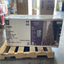 DALLAS LOCATION - Home Decorators Collection 7.5 ft. Grand Duchess Twinkling Balsam Fir Flocked LED Pre-Lit Artificial Christmas Tree T26