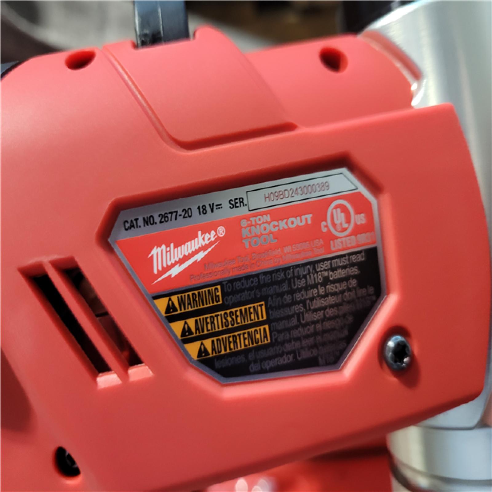 CALIFORNIA NEW MILWAUKEE M18 FORCE LOGIC 6T KNOCKOUT TOOL 1/2 - 4 KIT