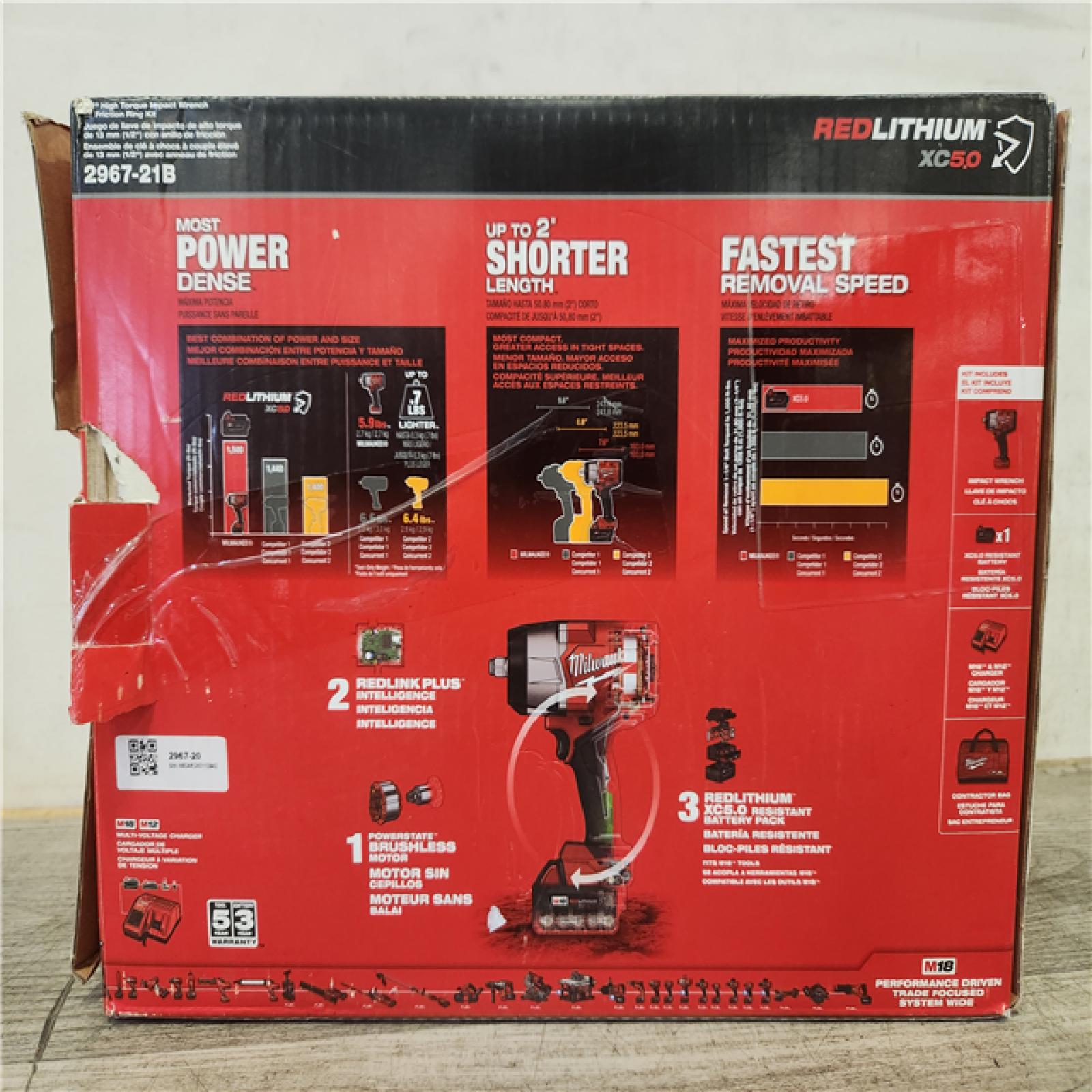 Phoenix Milwaukee M18 FUEL 18V Lithium-Ion Brushless Cordless 1/2 in. Impact Wrench w/Friction Ring Kit w/One 5.0 Ah Battery and Bag