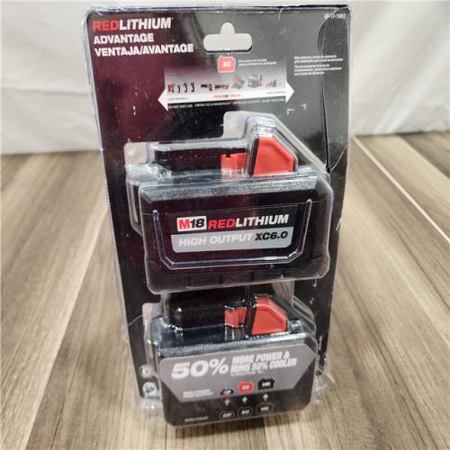LIKE NEW! Milwaukee M18 18-Volt Lithium-Ion High Output 6.0Ah Battery Pack (2-Pack)